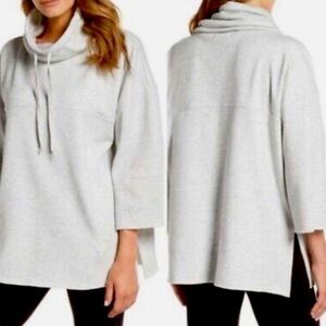 UGG Cowl Funnel Neck Long Sweatshirt Grey